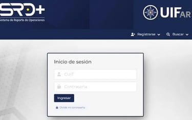 Presentación del Informe ante la UIF (SRO+)