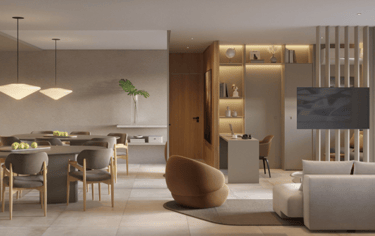 Imagem de dentro do apartamento de 95M²