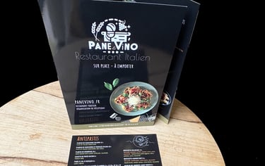 cartes menus boissons pane-vino clichy