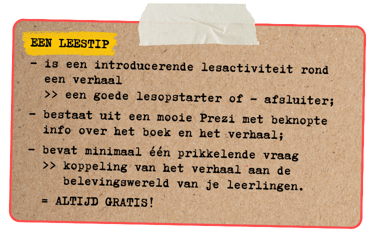 Nederlandse leesonderwijs lesbrief met leestips voor een interactieve boekbespreking in de klas.