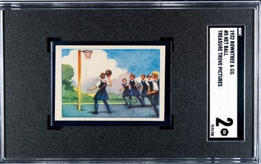 Antique Netball Card from the U.K. Vintage Women's Basketball