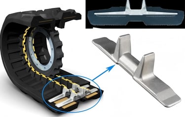 rubber track steel core for construction and agricultural machinery