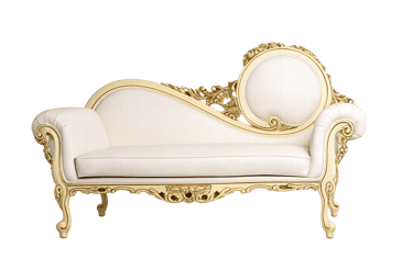 Luxury Royal Chaise Lounge Sofa – Gold Carved Teakwood Furniture Saharanpur