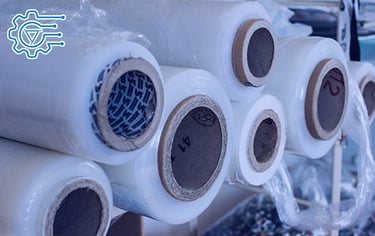 MRO Supplies; Stretch film, different sizes. RLV Industrial