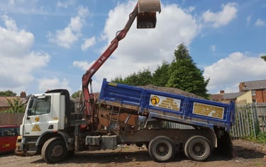 grabber lorry in the yard in halesowen