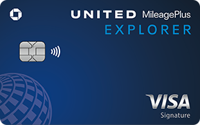 a chase united explorer card with the united states of america
