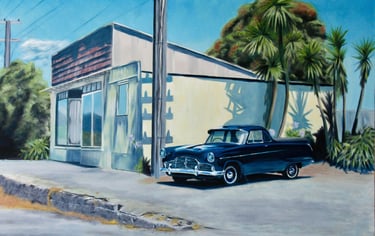 Mokau Zephyr oil on canvas panel