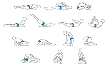 This is the floor series, containing postures done on a yoga mat. It is the final section of class.