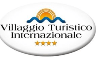 a white button with the words villaggio turistico international