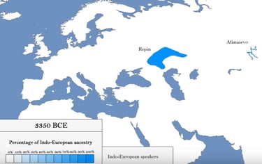 Indo-European homeland along the Ural river 3350 BCE