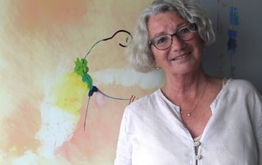 Bethi Blaser, Psychotherapeutin, vor Bild