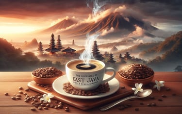 a cup of coffee with a cup of coffee and a spoon