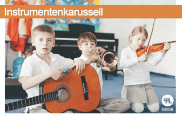 verschiedene Instrumente ausprobieren um das richtige Instrument zu finden