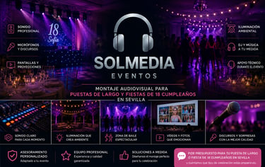 Montaje audiovisual para puestas de largo en Sevilla con Solmedia Eventos