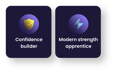 Badass Man Action App scorecard modules Confidence Builder and Modern Strength Apprentice
