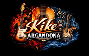 logo para web de un guitarrista de benidorm