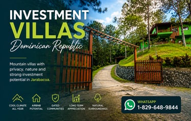 Explore investment Villas in Dominican Republic with mountain homes
