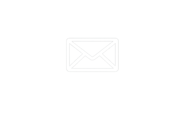 A minimalist white outline of an envelope email icon centered on a solid black background.