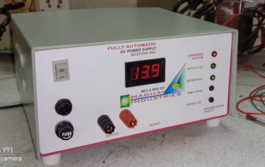 A Digital Display of a Multi - Functional, fully automatic Dc power supply.