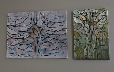 Piet Mondrian tree canvas prints