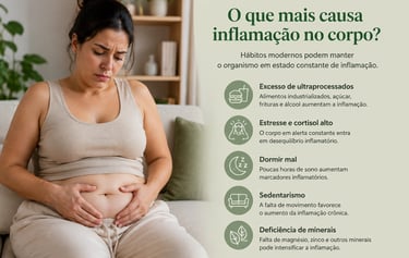 quais são as causas do corpo inflamado