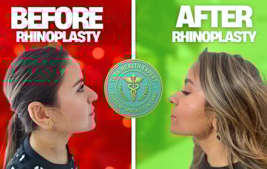 foto de antes y despues de la rinoplastia