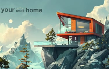 small home on a cliff edge