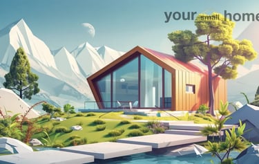 modern home with mountain view