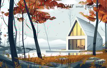 small cabin in trees