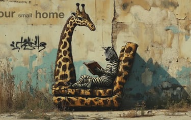 zebra in a giraffe chair