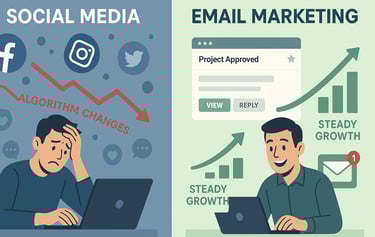 Email marketing vs social media for freelancers
