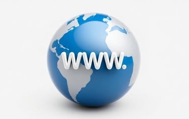 Picture a globe icon with a little "www" symbol on it.