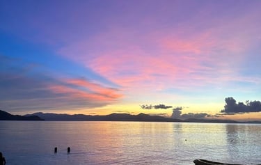 Colorful island sunset view 3D2N El Nido Coron ultimate 3-day expedition