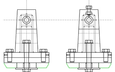 Drawing of the Tailstock end views