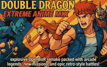 double dragon extreme anime mix poster
