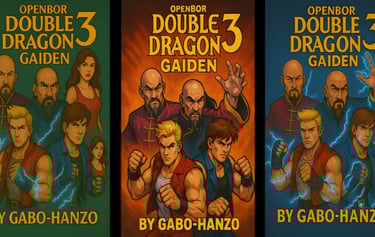 three Game covers of double dragon 3 OpenBoR - Gaiden