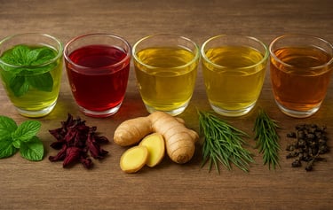 5 chás naturais para emagrecer: verde, hibisco, gengibre, cavalinha e oolong