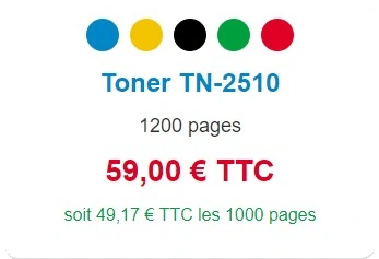 Toner TN-2510 pour Imprimante Laser Brother