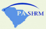 PA SHRM logo featuring a blue map of South Carolina with an arched line and organization name.