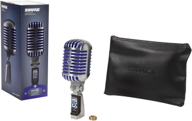 Shure Super 55 Deluxe Vocal Microphone Vintage, Iconic Look, Classic Sound