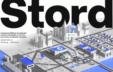 3D illustration website hero animation