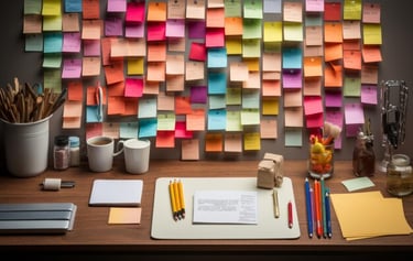 imagem de uma mesa de trabalho bem organizada.