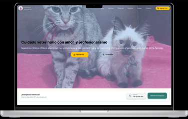 Rediseño de veterinaria landing page