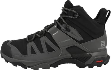 black and grey hiking boot