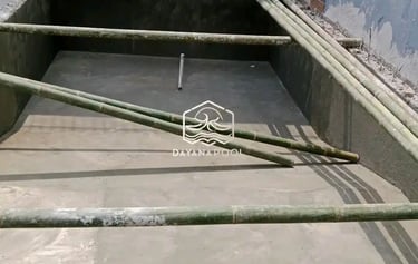 proses pemelesteran kolam renang dan jalur plumbing oleh dayanapool.