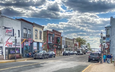 Main Strret in Montello, Wisconsin