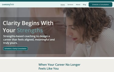 Screenshot - MyCareerForte.com - Design by Bizdesignforyou.com