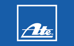 Logotipo de ATE, marca alemana especializada en sistemas y componentes de frenos automotrices