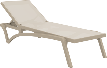 ticari alanlar için fileli şezlong