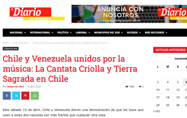 Eloy Rojas Quintero y la Cantata Criolla en Chile